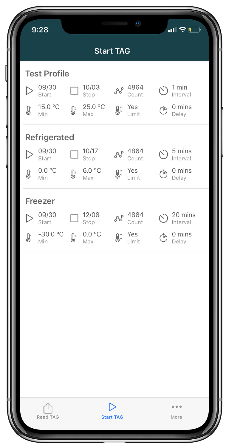 temperature data logger app